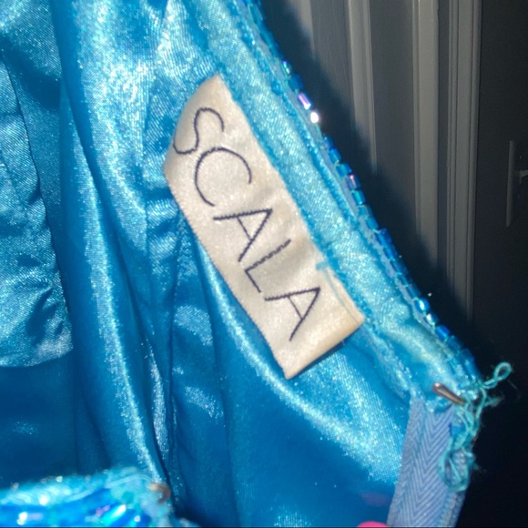 VTG SCALA Gown sequins medium 80s/90s - Picture 10 of 13